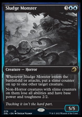 (076) Magic The Gathering Innistrad: Double Feature Single: Sludge Monster Holo Rare