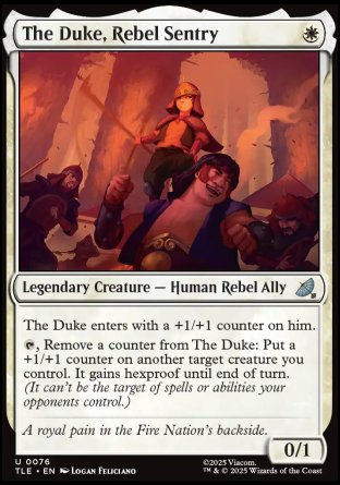 (076) Magic The Gathering Magic: The Gathering | Avatar: The Last Airbender: Eternal Single: The Duke, Rebel Sentry Holo Uncommon