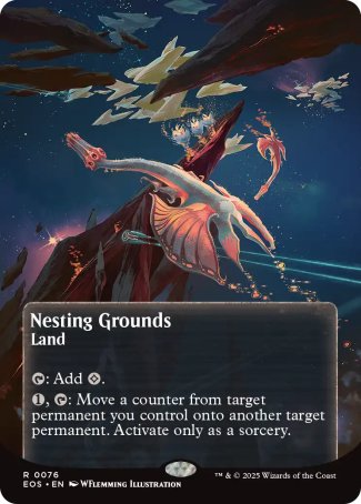 (076) Magic The Gathering Stellar Sights Single: Nesting Grounds (V.2) Holo Rare