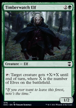 (076) Magic The Gathering Commander: Kaldheim Single: Timberwatch Elf  Common