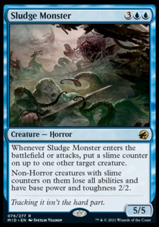 (076) Magic The Gathering Innistrad: Midnight Hunt Single: Sludge Monster Holo Rare