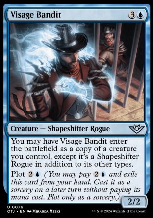 (076) Magic The Gathering Outlaws of Thunder Junction Single: Visage Bandit  Uncommon