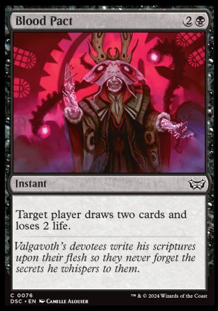 (076) Magic The Gathering Commander: Duskmourn: House of Horror Single: Blood Pact  Common