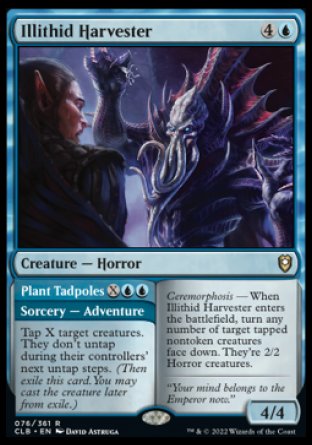 (076) Magic The Gathering Commander Legends: Battle for Baldur's Gate Single: Illithid Harvester // Plant Tadpoles  Rare
