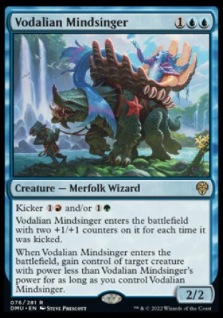 (076) Magic The Gathering Dominaria United Single: Vodalian Mindsinger Holo Rare