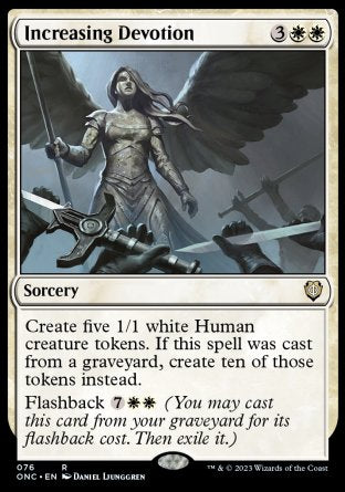 (076) Magic The Gathering Commander: Phyrexia: All Will Be One Single: Increasing Devotion  Rare