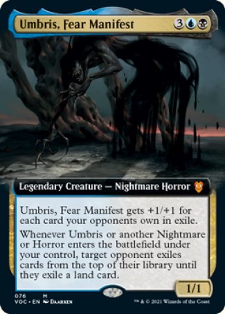 (076) Magic The Gathering Commander: Innistrad: Crimson Vow Single: Umbris, Fear Manifest (V.2)  Mythic