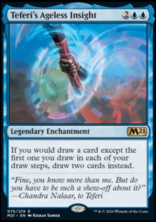(076) Magic The Gathering Core 2021: Promos Single: Teferi's Ageless Insight (V.2)  Rare