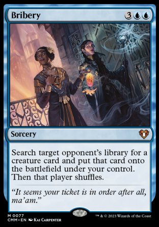 (077) Magic The Gathering Commander Masters Single: Bribery  Mythic