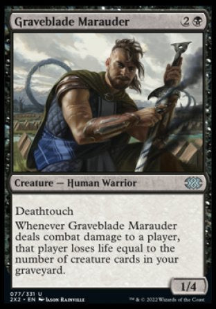 (077) Magic The Gathering Double Masters 2022 Single: Graveblade Marauder  Uncommon