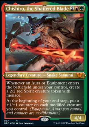 (077) Magic The Gathering Commander: Kamigawa: Neon Dynasty Single: Chishiro, the Shattered Blade (V.3) Holo Special