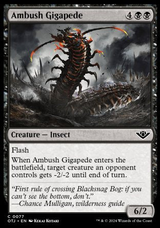 (077) Magic The Gathering Outlaws of Thunder Junction Single: Ambush Gigapede  Common
