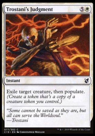 (077) Magic The Gathering Commander 2019 Single: Trostani's Judgment  Common