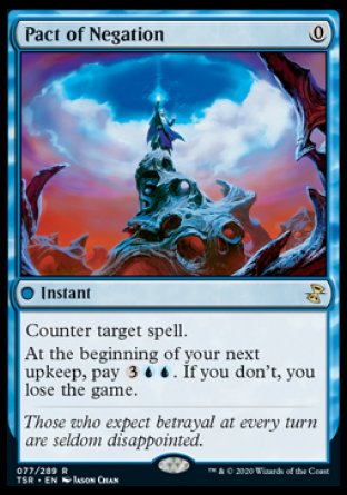 (077/289) Magic The Gathering Time Spiral Remastered Single: Pact of Negation  Rare