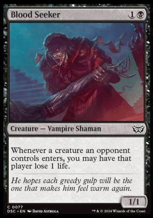 (077) Magic The Gathering Commander: Duskmourn: House of Horror Single: Blood Seeker  Common