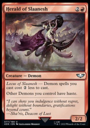 (077) Magic The Gathering Universes Beyond: Warhammer 40000 Single: Herald of Slaanesh  Uncommon