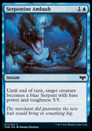(077) Magic The Gathering Innistrad: Crimson Vow Single: Serpentine Ambush Holo Common