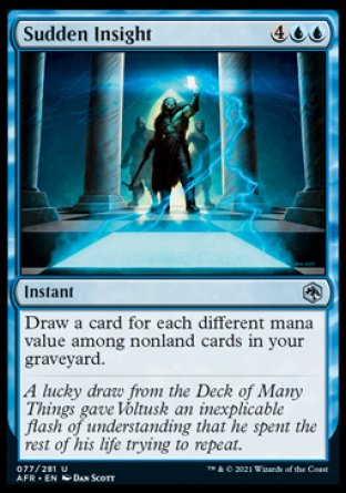 (077) Magic The Gathering Adventures in the Forgotten Realms Single: Sudden Insight Holo Uncommon