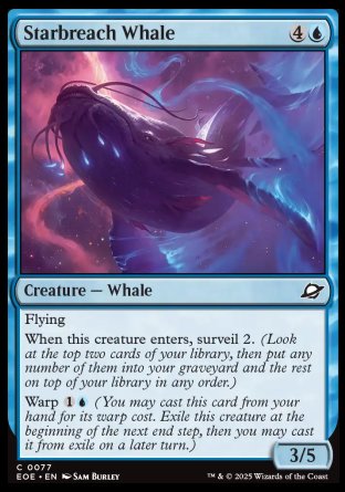 (077) Magic The Gathering Edge of Eternities Single: Starbreach Whale Holo Common