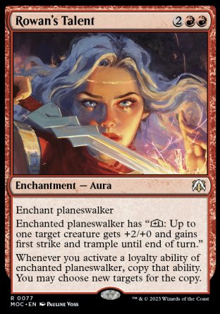 (077) Magic The Gathering Commander: March of the Machine Single: Rowan's Talent Holo Rare