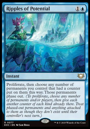(077) Magic The Gathering Commander: Edge of Eternities Single: Ripples of Potential  Rare