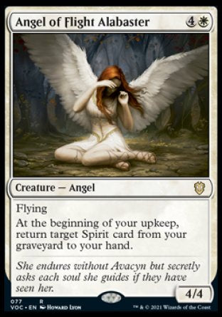 (077) Magic The Gathering Commander: Innistrad: Crimson Vow Single: Angel of Flight Alabaster  Rare