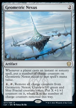 (077) Magic The Gathering Commander: Strixhaven Single: Geometric Nexus  Rare