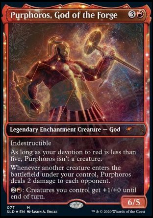 (077) Magic The Gathering Secret Lair Drop Series Single: Purphoros, God of the Forge Holo Mythic