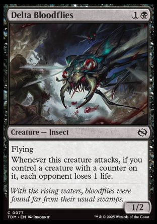 (077) Magic The Gathering Tarkir: Dragonstorm Single: Delta Bloodflies  Common