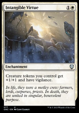 (077) Magic The Gathering Commander: Phyrexia: All Will Be One Single: Intangible Virtue  Uncommon