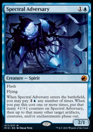 (077) Magic The Gathering Innistrad: Midnight Hunt Single: Spectral Adversary  Mythic