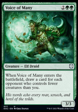 (077) Magic The Gathering Commander: Kaldheim Single: Voice of Many  Uncommon