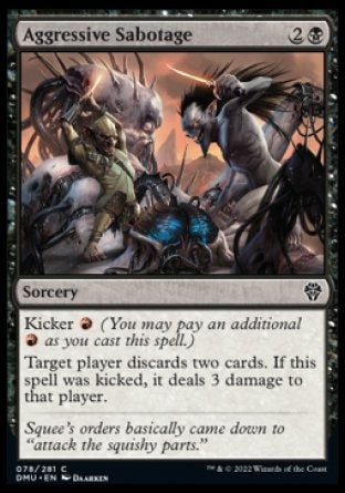 (078) Magic The Gathering Dominaria United Single: Aggressive Sabotage Holo Common