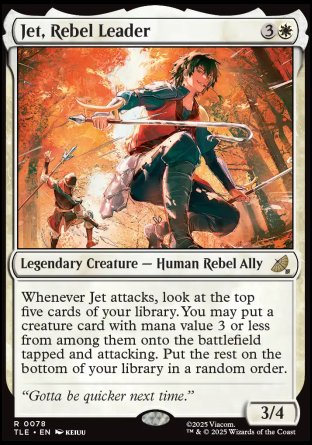 (078) Magic The Gathering Magic: The Gathering | Avatar: The Last Airbender: Eternal Single: Jet, Rebel Leader (V.1) Holo Rare