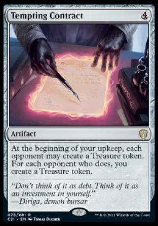 (078) Magic The Gathering Commander: Strixhaven Single: Tempting Contract  Rare