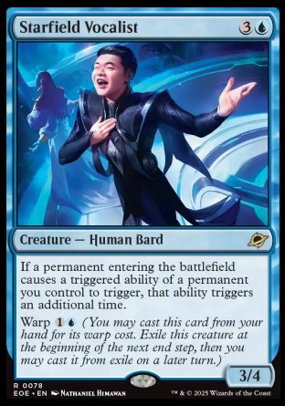 (078) Magic The Gathering Edge of Eternities: Promos Single: Starfield Vocalist (V.1) Holo Rare