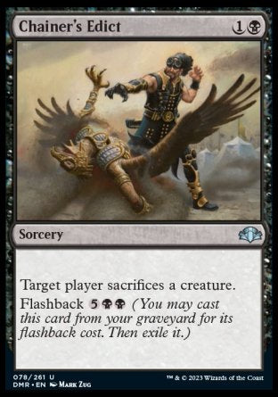 (078) Magic The Gathering Dominaria Remastered Single: Chainer's Edict Holo Uncommon