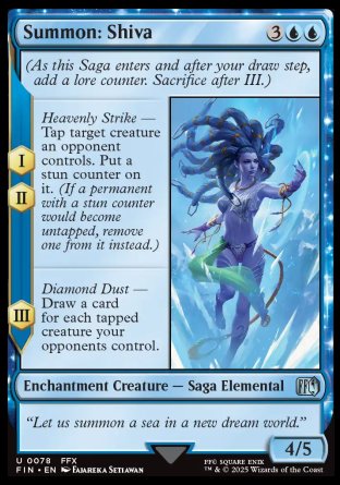 (078) Magic The Gathering Magic: The Gathering - FINAL FANTASY Single: Summon: Shiva Holo Uncommon