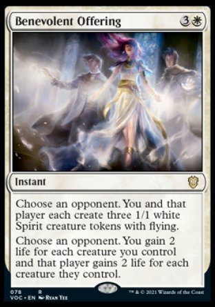 (078) Magic The Gathering Commander: Innistrad: Crimson Vow Single: Benevolent Offering  Rare