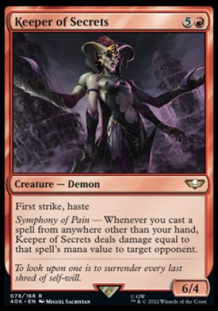 (078) Magic The Gathering Universes Beyond: Warhammer 40000 Single: Keeper of Secrets  Rare