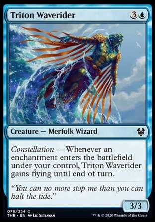 (078/254) Magic The Gathering Theros Beyond Death Single: Triton Waverider Holo Common