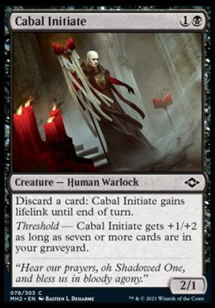 (078) Magic The Gathering Modern Horizons 2 Single: Cabal Initiate  Common