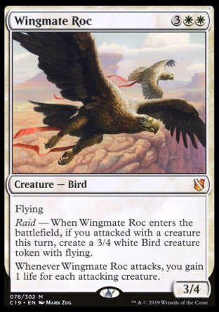 (078) Magic The Gathering Commander 2019 Single: Wingmate Roc  Mythic