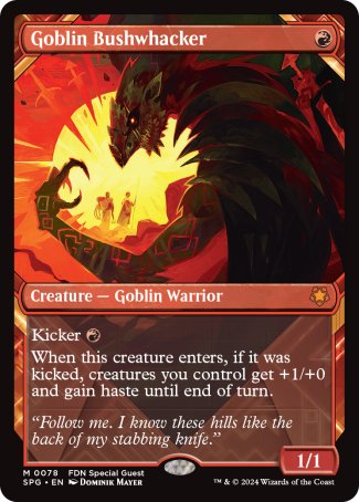 (078) Magic The Gathering Special Guests Single: Goblin Bushwhacker Holo Mythic