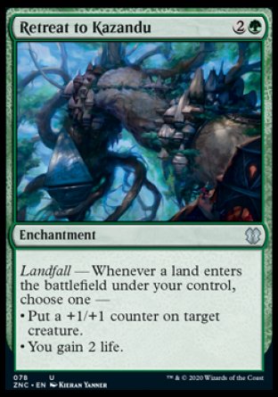 (078) Magic The Gathering Commander: Zendikar Rising Single: Retreat to Kazandu  Uncommon