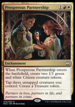 (078) Magic The Gathering Commander: Streets of New Capenna Single: Prosperous Partnership  Rare