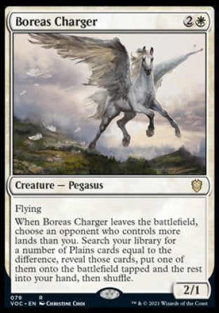 (079) Magic The Gathering Commander: Innistrad: Crimson Vow Single: Boreas Charger  Rare
