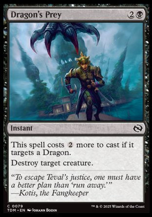 (079) Magic The Gathering Tarkir: Dragonstorm Single: Dragon's Prey  Common