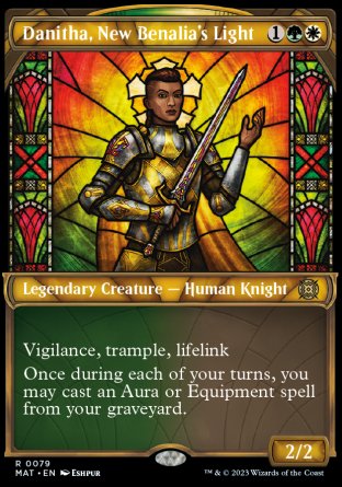(079) Magic The Gathering March of the Machine: The Aftermath: Extras Single: Danitha, New Benalia's Light (V.1) Holo Rare