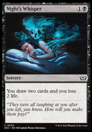(079) Magic The Gathering Commander: Duskmourn: House of Horror Single: Night's Whisper  Common